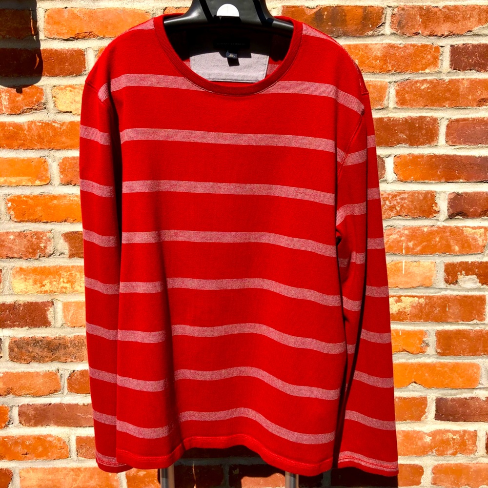 Men’s XL Red and Grey Banana Republic Sweater